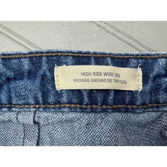 Universal Thread Size 16 Womens Jeans Hi Rise Wide Leg Cotton Med Wash - Picture 3 of 4